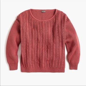 Point Sur Boxy Pointelle Sweater Rusty Cla…